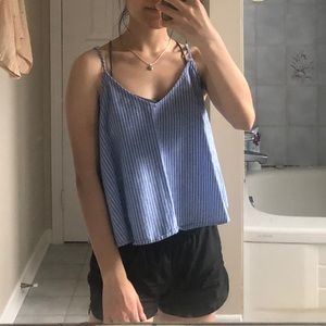 Stripped blue tank top